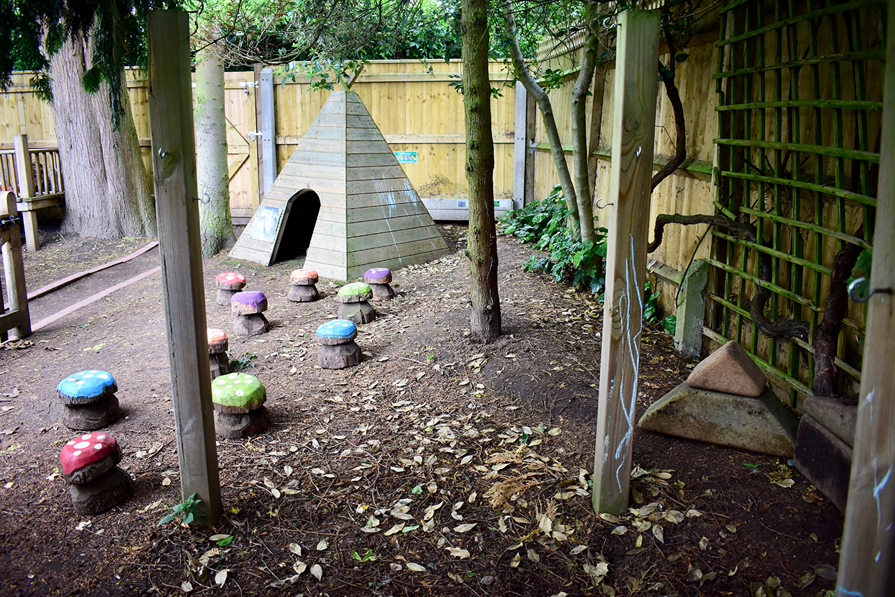 Beautiful outdoor wild area at castle nursery
